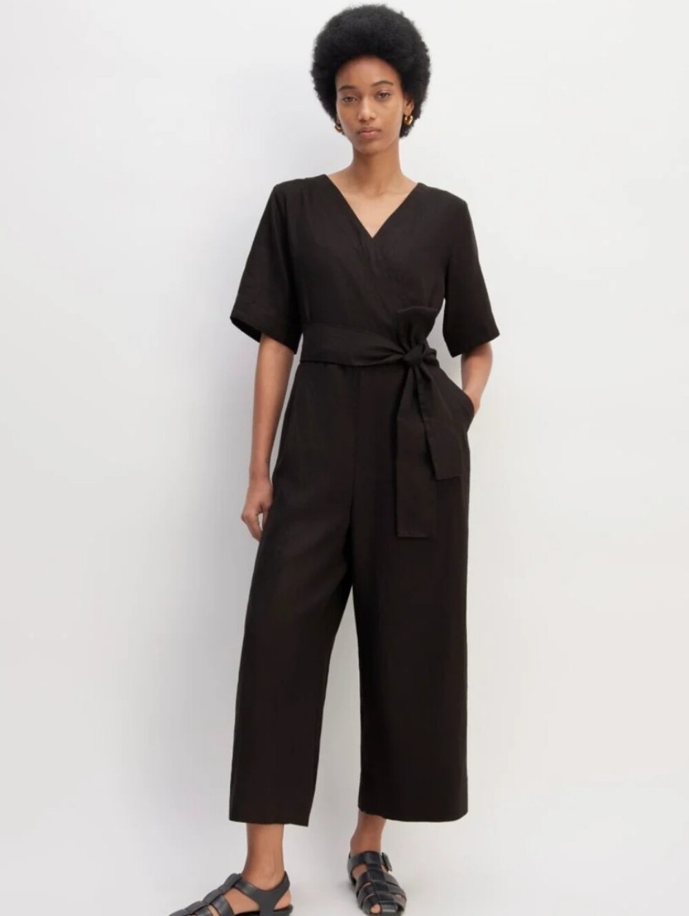 🆕EVERLANE The Wrap Jumpsuit in Linen